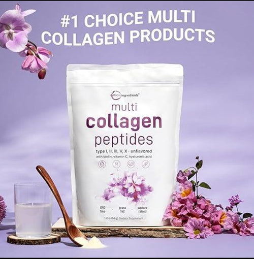 Multi Collagen Peptides - Regeneración Total para Piel, Cabello, Uñas y Articulaciones