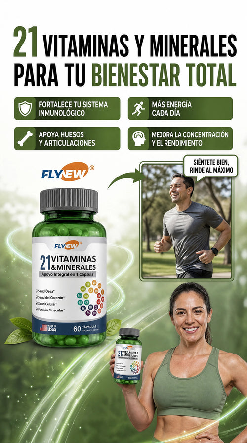21 Vitamins & Minerals FlyNew - Multivitamínico Integral