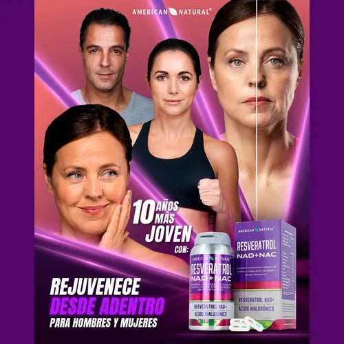 RESVERATROL NAD+NAC - Fórmula Antiedad y Regeneración Celular