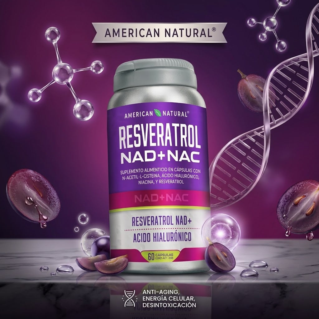 RESVERATROL NAD+NAC - Fórmula Antiedad y Regeneración Celular